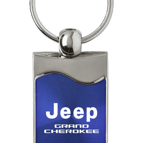 Jeep Grand Cherokee Rectangular Wave Key Fob - Blue