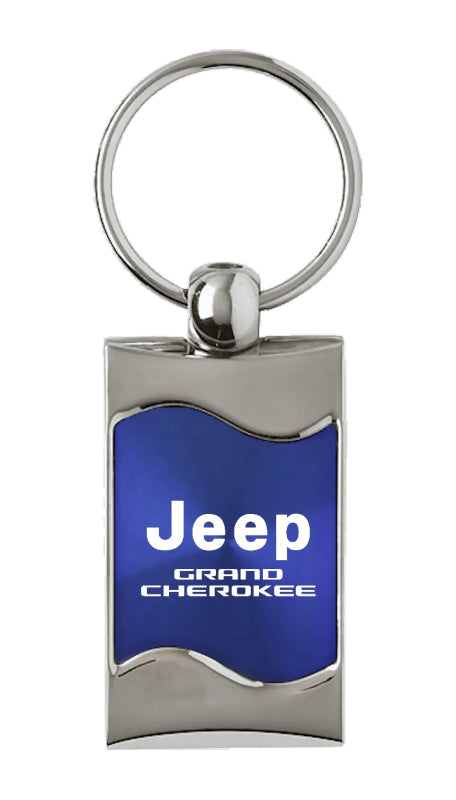 Jeep Grand Cherokee Rectangular Wave Key Fob - Blue