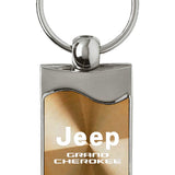 Jeep Grand Cherokee Rectangular Wave Key Fob - Gold