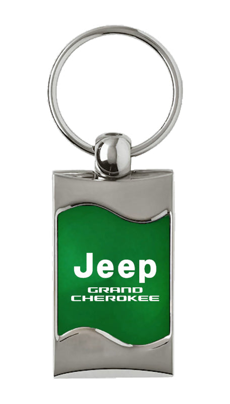 Jeep Grand Cherokee Rectangular Wave Key Fob - Green