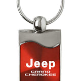 Jeep Grand Cherokee Rectangular Wave Key Fob - Red