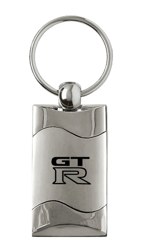 Nissan GTR Rectangular Wave Key Fob - Silver