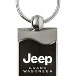 Jeep Grand Wagoneer Rectangular Wave Key Fob - Black