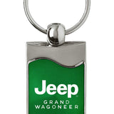 Jeep Grand Wagoneer Rectangular Wave Key Fob - Green