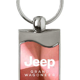 Jeep Grand Wagoneer Rectangular Wave Key Fob - Pink