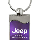 Jeep Grand Wagoneer Rectangular Wave Key Fob - Purple