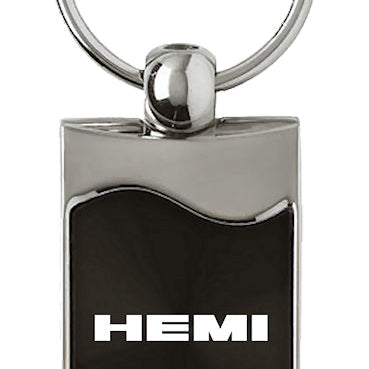 Mopar Hemi Rectangular Wave Key Fob - Black