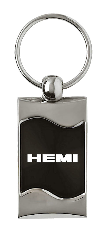 Mopar Hemi Rectangular Wave Key Fob - Black