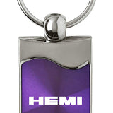 Mopar Hemi Rectangular Wave Key Fob - Purple