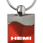 Mopar Hemi Rectangular Wave Key Fob - Red