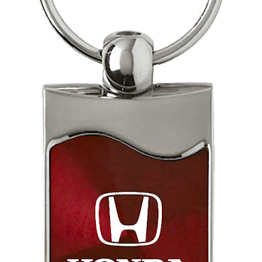 Honda Rectangular Wave Key Fob - Burgundy