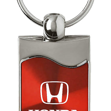 Honda Rectangular Wave Key Fob - Red