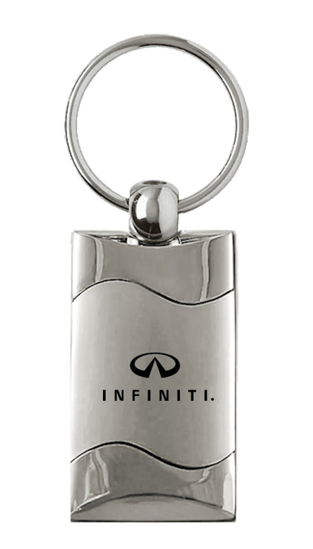 Infiniti Rectangular Wave Key Fob - Silver