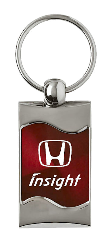 Honda Insight Rectangular Wave Key Fob - Burgundy