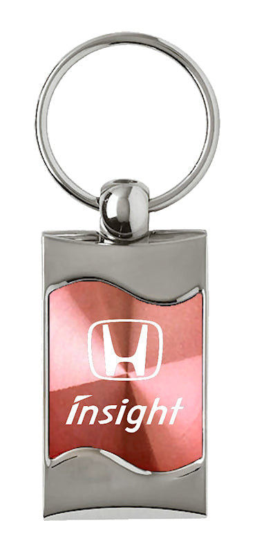 Honda Insight Rectangular Wave Key Fob - Pink