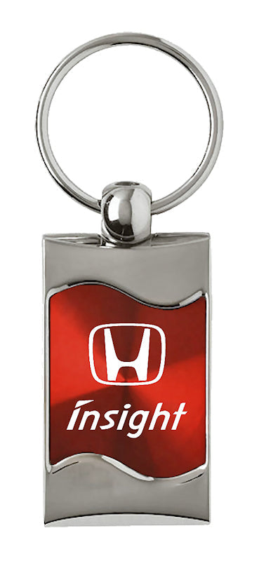 Honda Insight Rectangular Wave Key Fob - Red