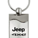 Jeep 4xe Rectangular Wave Key Fob - Silver