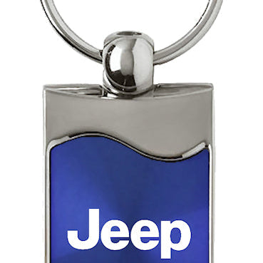 Jeep Rectangular Wave Key Fob - Blue