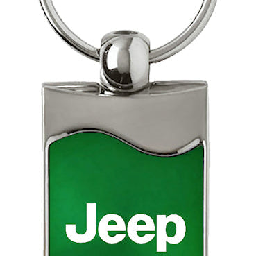 Jeep Rectangular Wave Key Fob - Green