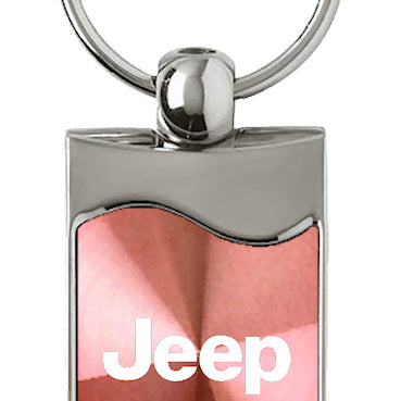 Jeep Rectangular Wave Key Fob - Pink