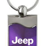 Jeep Rectangular Wave Key Fob - Purple