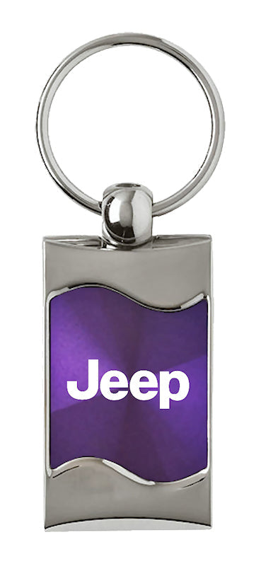 Jeep Rectangular Wave Key Fob - Purple