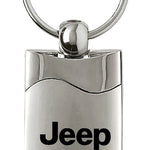 Jeep Rectangular Wave Key Fob - Silver