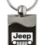 Jeep Grill Rectangular Wave Key Fob - Black