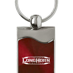 Ram Longhorn Limited Edition Rectangular Wave Key Fob - Burgundy