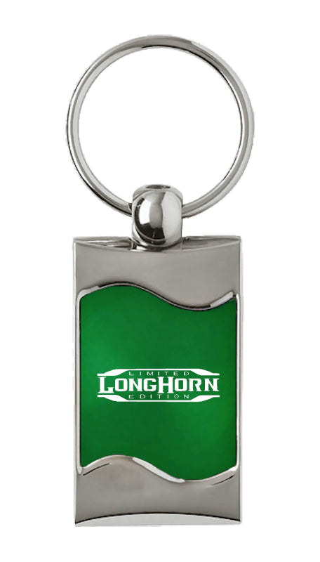 Ram Longhorn Limited Edition Rectangular Wave Key Fob - Green