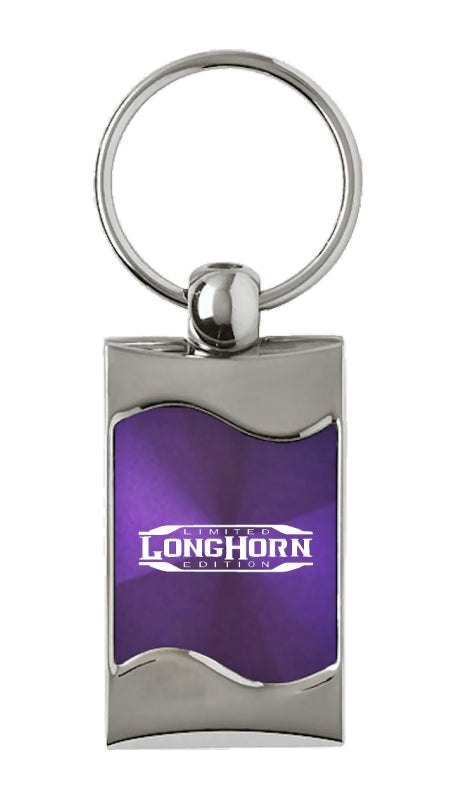 Ram Longhorn Limited Edition Rectangular Wave Key Fob - Purple