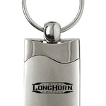 Ram Longhorn Limited Edition Rectangular Wave Key Fob - Silver