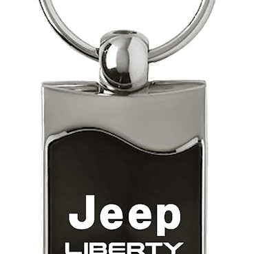 Jeep Liberty Rectangular Wave Key Fob - Black