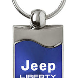 Jeep Liberty Rectangular Wave Key Fob - Blue