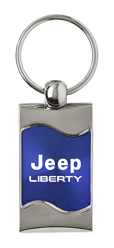 Jeep Liberty Rectangular Wave Key Fob - Blue