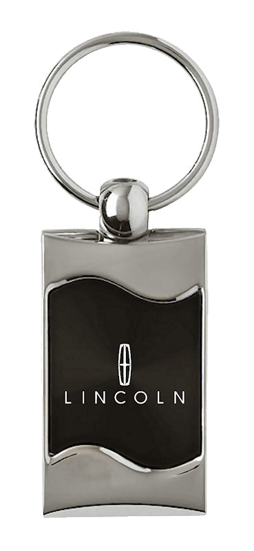 Lincoln Rectangular Wave Key Fob - Black