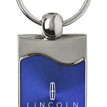 Lincoln Rectangular Wave Key Fob - Blue