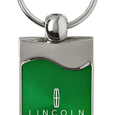 Lincoln Rectangular Wave Key Fob - Green