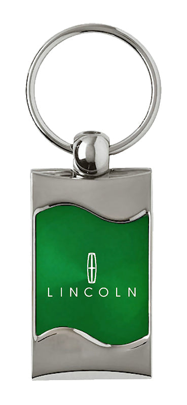 Lincoln Rectangular Wave Key Fob - Green