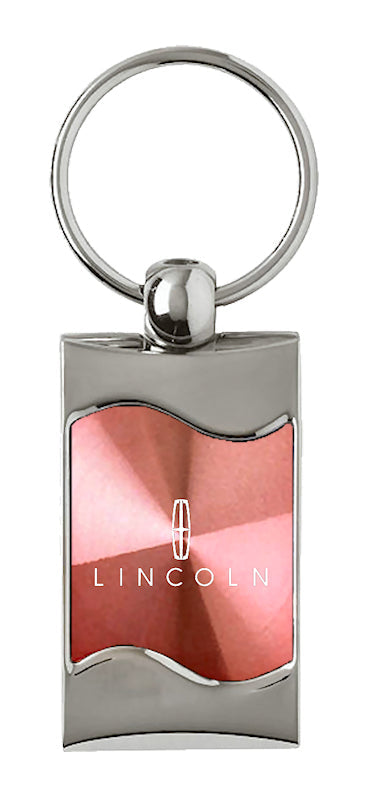 Lincoln Rectangular Wave Key Fob - Pink