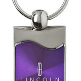 Lincoln Rectangular Wave Key Fob - Purple