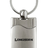 Ram Longhorn Rectangular Wave Key Fob - Silver