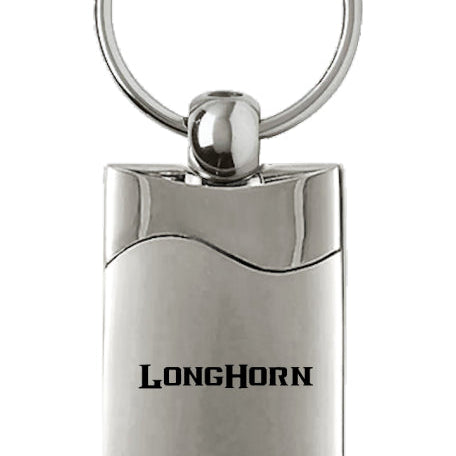 Ram Longhorn Rectangular Wave Key Fob - Silver