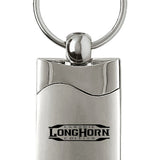 Ram Longhorn Laramie Rectangular Wave Key Fob - Silver