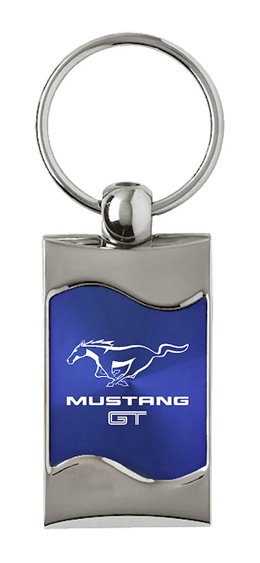 Mustang GT Rectangular Wave Key Fob - Blue