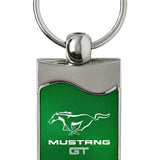 Mustang GT Rectangular Wave Key Fob - Green