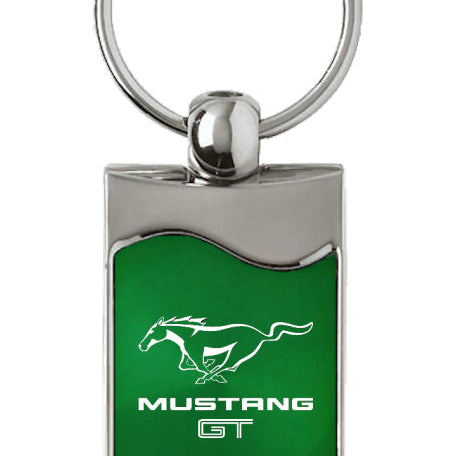 Mustang GT Rectangular Wave Key Fob - Green