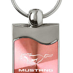 Mustang GT Rectangular Wave Key Fob - Pink