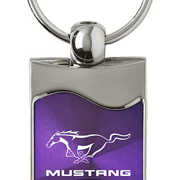 Mustang GT Rectangular Wave Key Fob - Purple