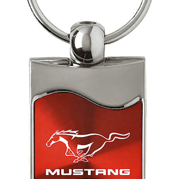 Mustang GT Rectangular Wave Key Fob - Red